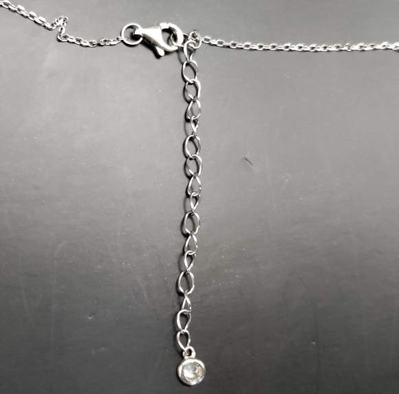 Delicate and Delightful Sterling Silver and Quartz Crystal Celestial Necklace. - Picture 2 of 4